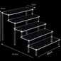 Acrylic Display Risers,Perfume Organizer,Display Riser,Cupcake Display Stand Steps, Organizer Shelf Stand for Figures, Dessert