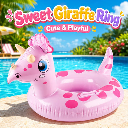 1PC Inflatable Animal Pool Float, Dinosaur Unicorn Swim Ring with Handle, Summer Water Toy Swimming Pool Accessories