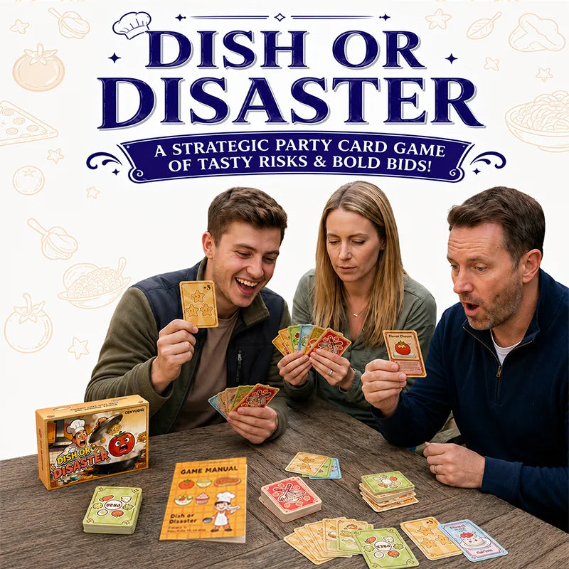Food Strategy Card Game for 2-6 Players, Fast Party Game with Hidden Cards, Bidding Choices, Push Your Luck Reveals, Ages 14+