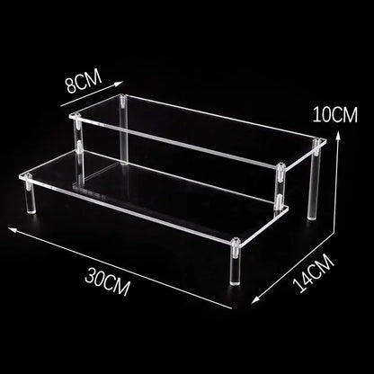 Acrylic Display Risers,Perfume Organizer,Display Riser,Cupcake Display Stand Steps, Organizer Shelf Stand for Figures, Dessert