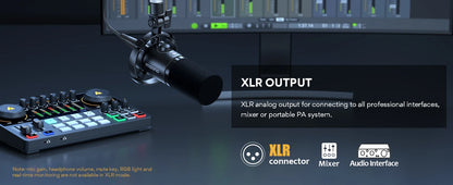maono PD200X XLR\USB Dynamic Microphone for Gaming Recording Streaming Youtube Metal Mic with Software Tap-to-Mute Gain Knob