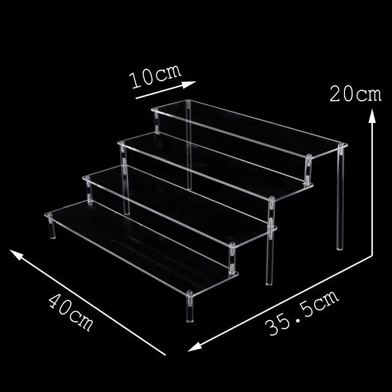 Acrylic Display Risers,Perfume Organizer,Display Riser,Cupcake Display Stand Steps, Organizer Shelf Stand for Figures, Dessert