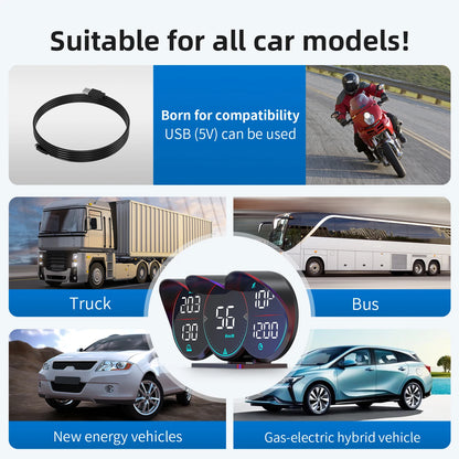 Car Head Up Display HUD GPS Computer Speedometer Windshield Projector Car Dashboard Speed Displays System Modification Car Acces