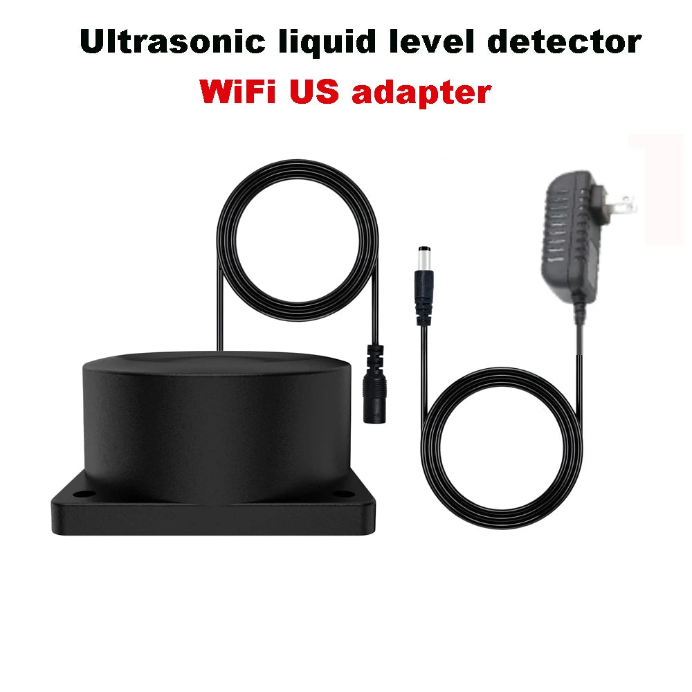 Zigbee or WiFi Liquid Level Sensor Tuya Ultrasonic 433MHz Remote Control Indoor/Outdoor Tank Level Monitor with APP Alarms