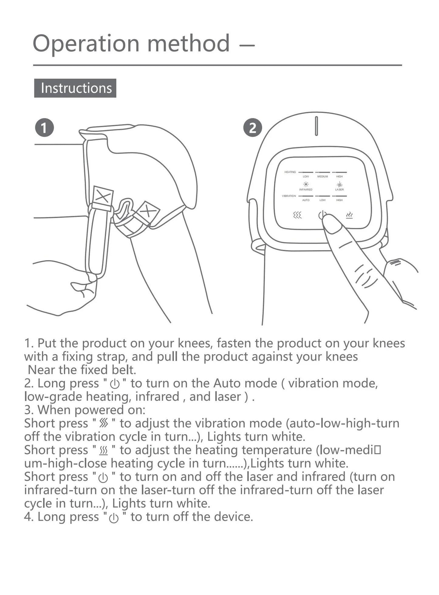 Knee Massager Smart Red Light and Massage Therapy for Swelling Stiff Joints Stretched Ligament and Muscles Injuries Gifts