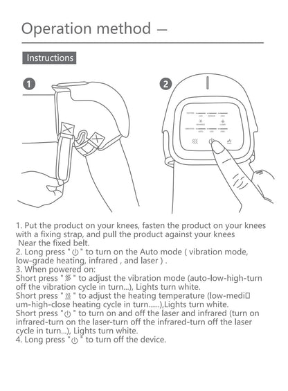 Knee Massager Smart Red Light and Massage Therapy for Swelling Stiff Joints Stretched Ligament and Muscles Injuries Gifts