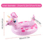 1PC Inflatable Animal Pool Float, Dinosaur Unicorn Swim Ring with Handle, Summer Water Toy Swimming Pool Accessories