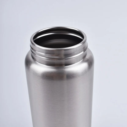 1pc Large Capacity Stainless Steel Sport Water Bottle Single-layer Rugged Water Cup Metal Bottle Drinkware Camping Sports Gym