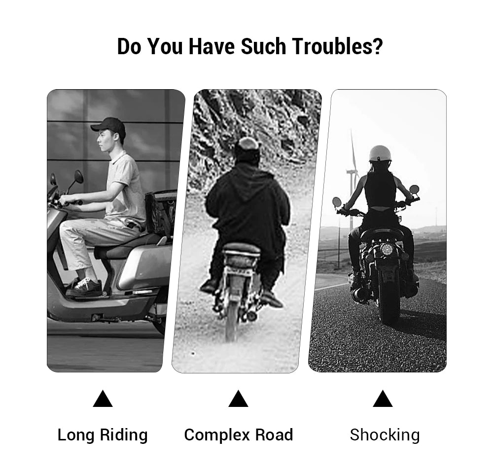 3D Motorcycle Air Seat Cushion, Pressure Relief Air Pad, Shock Absorbing Ventilation Motorcycle Air Seat Cover, Portable