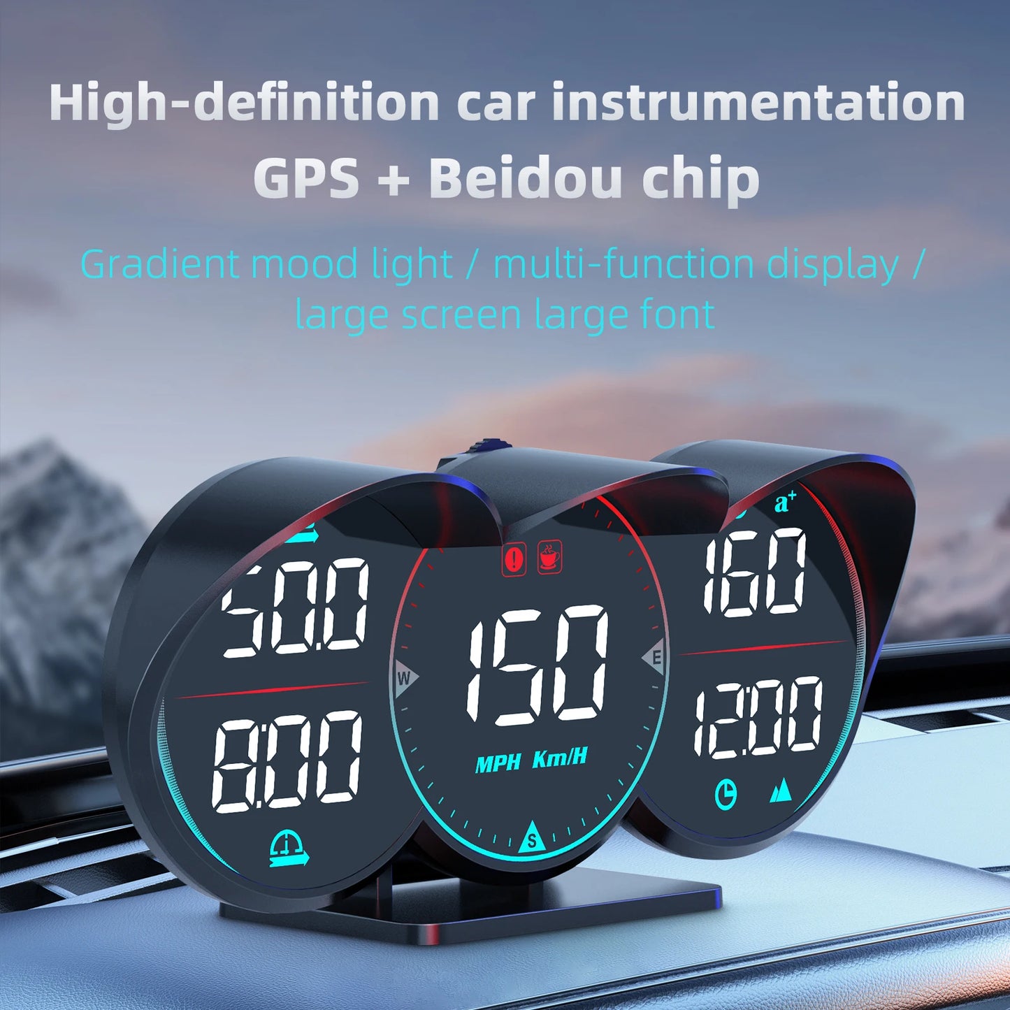 Car Head Up Display HUD GPS Computer Speedometer Windshield Projector Car Dashboard Speed Displays System Modification Car Acces