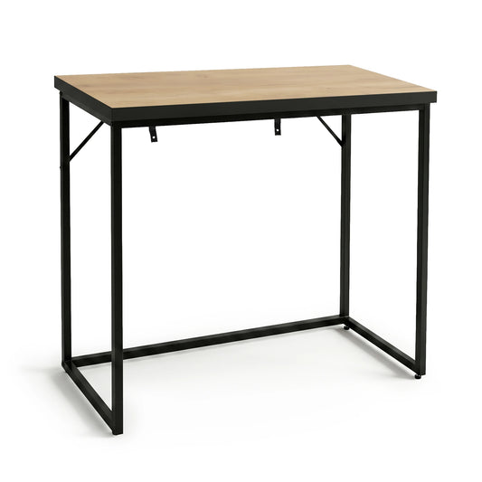 Loft-style console table ORIGO 90 cm Craft Oak with black legs
