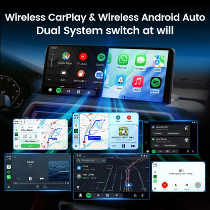 2026 5G Car Ai box SM6350 CarPlay Wireless Android 15.0 Ultra2 Android Auto Wireless Ai Box Support Youtube Netfilx IPTV BT5.1