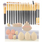 Makeup Brushes Set Premium Synthetic Kabuki Foundation Concealers Powder Blush Blending Face Eye Shadows Brush Set