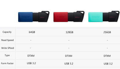 Kingston USB Flash Drive USB 3.2 Gen 1 Pen Drive 64GB 128GB 256GB Flash Disk Mini Key Memory Original Usb Stick3.2 Drives for PC