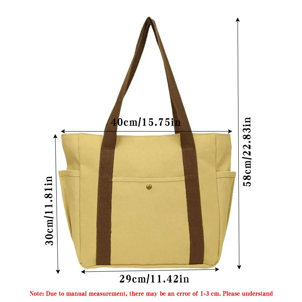 Large-Capacity College Sail-Style Zippered Tote Bag - Durable And Spacious Work Bag, Suitable For Students And Professionals