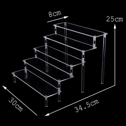 Acrylic Display Risers,Perfume Organizer,Display Riser,Cupcake Display Stand Steps, Organizer Shelf Stand for Figures, Dessert