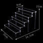 Acrylic Display Risers,Perfume Organizer,Display Riser,Cupcake Display Stand Steps, Organizer Shelf Stand for Figures, Dessert