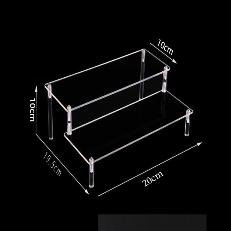 Acrylic Display Risers,Perfume Organizer,Display Riser,Cupcake Display Stand Steps, Organizer Shelf Stand for Figures, Dessert