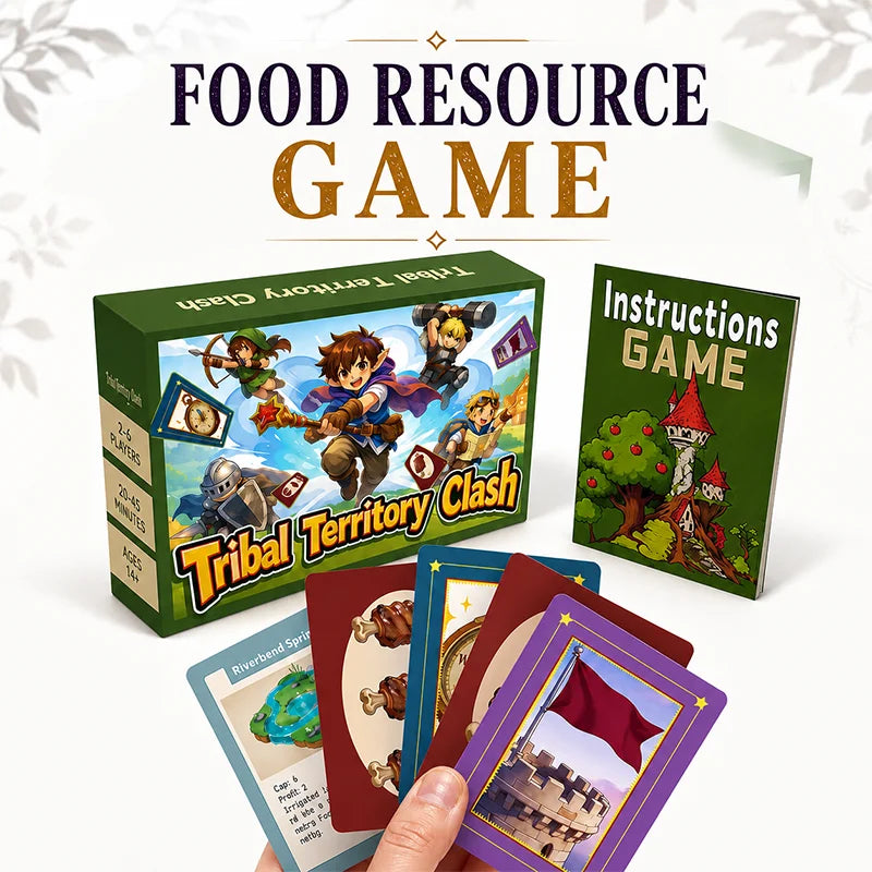 Resource Management Card Game for 2-6 Players, Territory Control Strategy Game with Secret Bids, Simultaneous Actions, Ages 14+