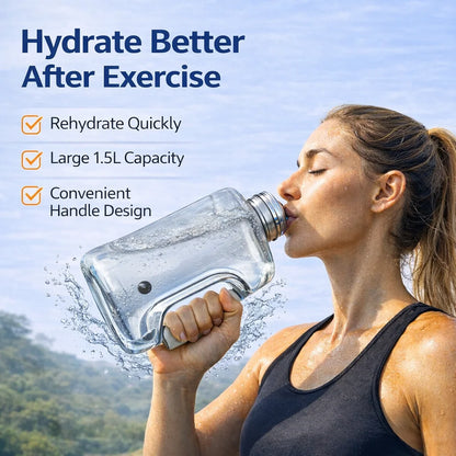 Hydrogen Water Bottle 1.5L Portable Hydrogen Rich Water Generator Large Capacity Sports Cup for Gym Outdoor Fitness