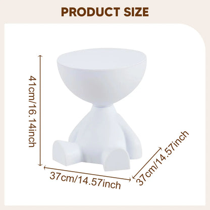 Creative Side End Table Flat Head Bedside Table Household Sofa Side Rack Bedroom Balcony Movable Mini Table Small Apartment Tea