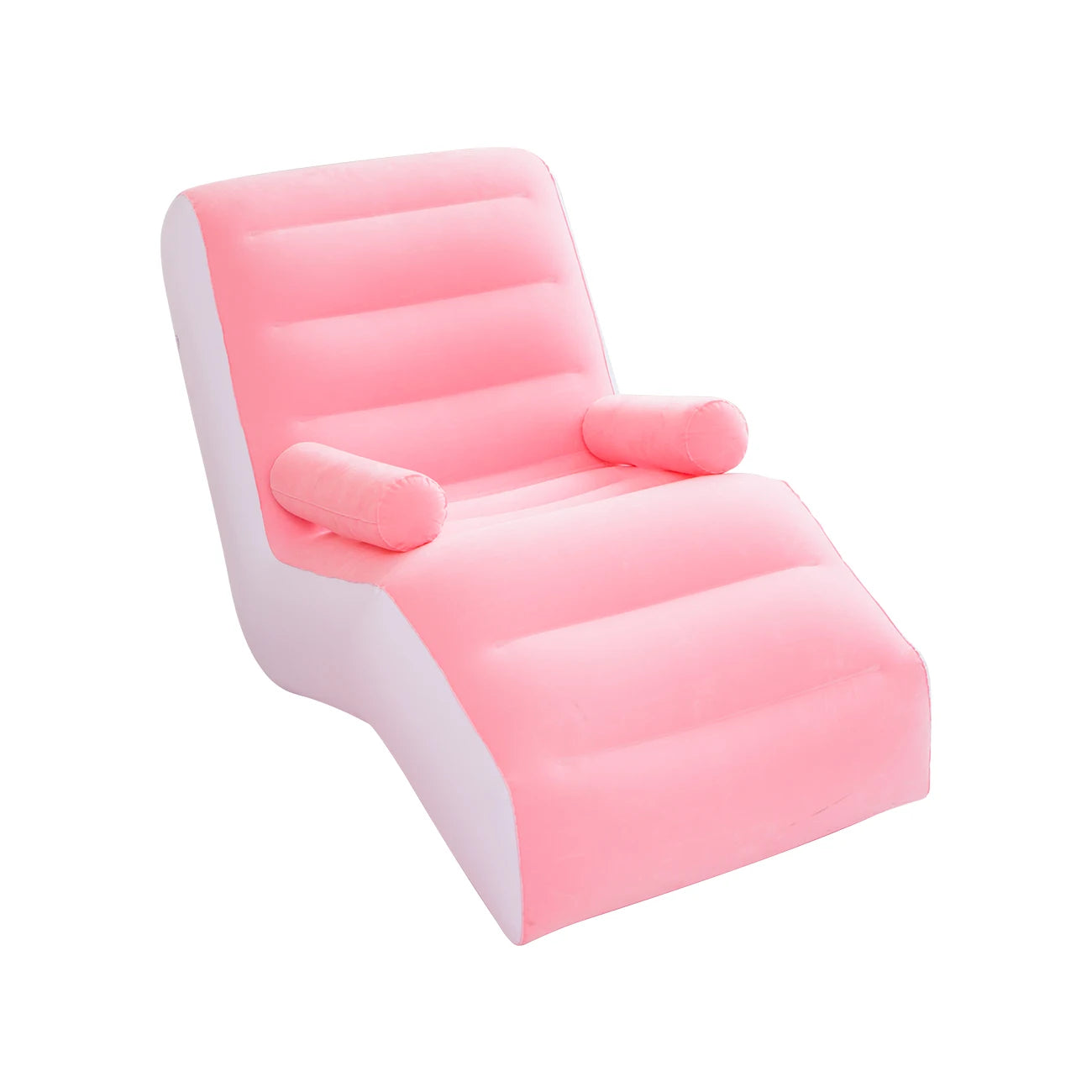 1PC S Shaped Inflatable Sofa Air Lounge Chair with Ergonomic Recliner Design Portable Air Couch for Living Room Patio