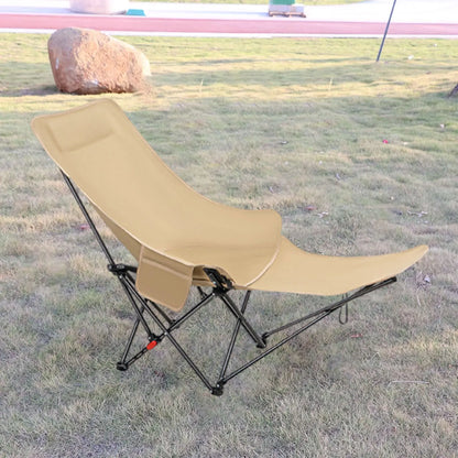 Outdoor Camping Folding Chair 4 Gear Adjustable Chair with Foot Support for Camping Fishing Travel Beach Outdoor Traveling Relax