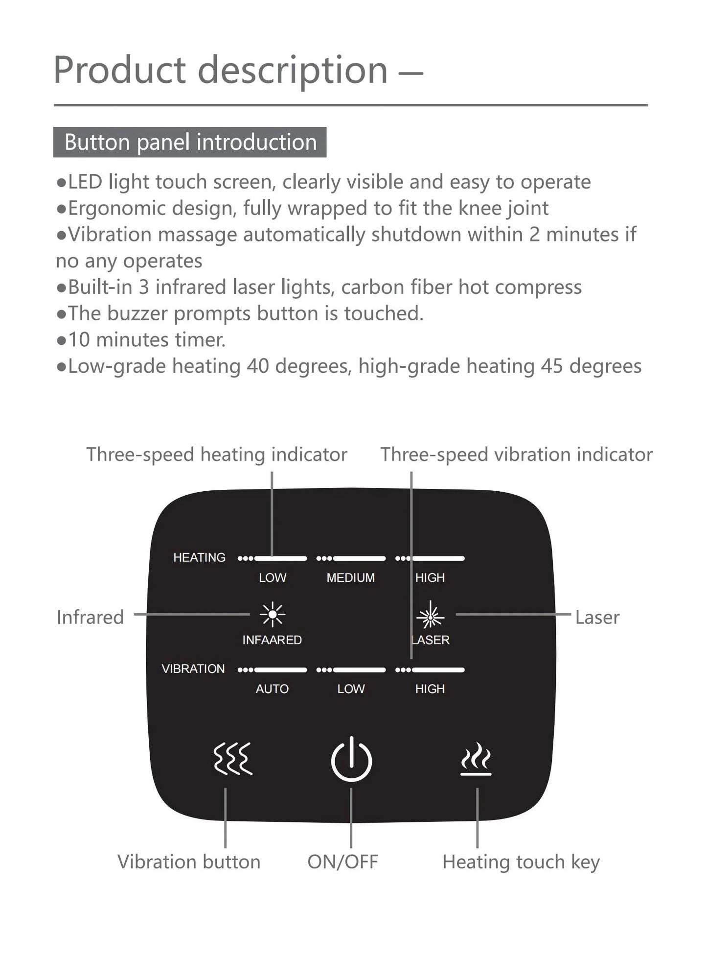 Knee Massager Smart Red Light and Massage Therapy for Swelling Stiff Joints Stretched Ligament and Muscles Injuries Gifts