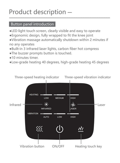Knee Massager Smart Red Light and Massage Therapy for Swelling Stiff Joints Stretched Ligament and Muscles Injuries Gifts