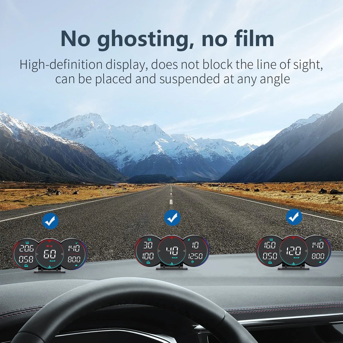 Car Head Up Display HUD GPS Computer Speedometer Windshield Projector Car Dashboard Speed Displays System Modification Car Acces