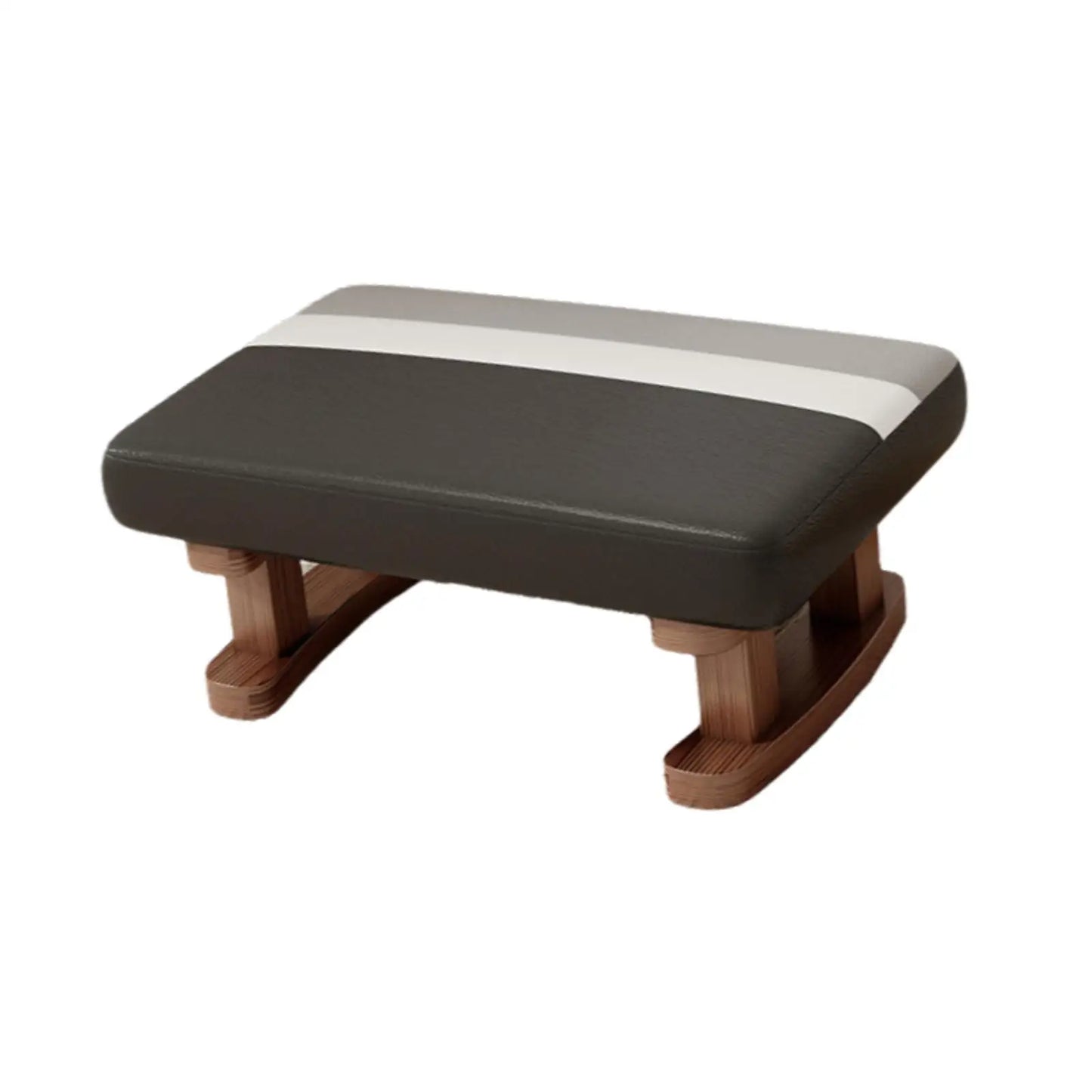 Small Stool Rectangle Footstool Padded Foot Stool Solid Wood Bench Low Ottoman For Living Bedroom Household Shoe Changing Stool