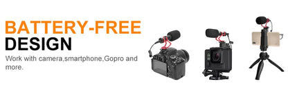 Comica CVM-VM10II Professional Shotgun Microphone with Shock Mount For iPhone,DSLR Camera,Android Smartphones Camera Microphone