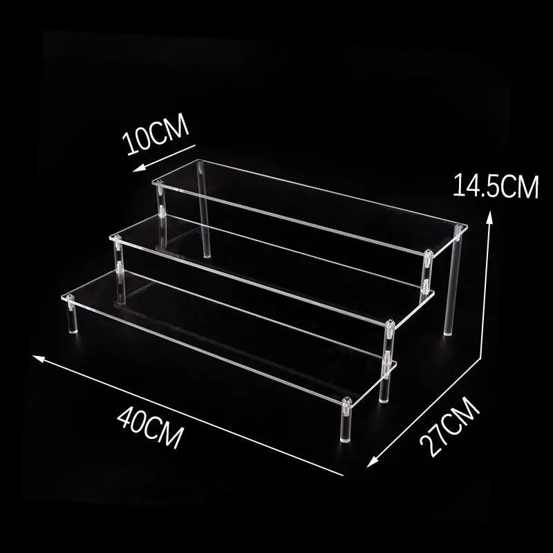 Acrylic Display Risers,Perfume Organizer,Display Riser,Cupcake Display Stand Steps, Organizer Shelf Stand for Figures, Dessert