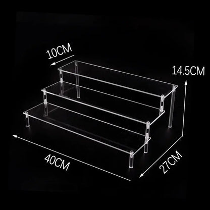 Acrylic Display Risers,Perfume Organizer,Display Riser,Cupcake Display Stand Steps, Organizer Shelf Stand for Figures, Dessert