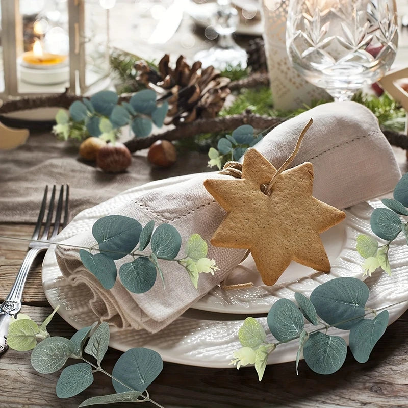 5/10/15Pcs Artificial Eucalyptus Flowers Bouquet Fake Plant Garden Wedding Decoration for Home Decor Bridal Garland Accessories