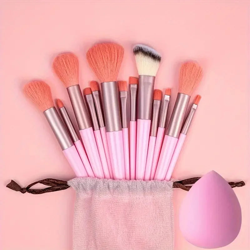 13Pcs Makeup Brush Set Soft Fluffy Cosmetic Foundation Powder Eyeshadow Kabuki Blending Make Up Brush Beauty Tool Makeup