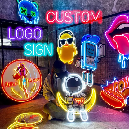 Custom UV Printed Neon Light Sign Anime Cartoon Game Character Logo For Wedding Party Home Aesthetic Wall Decor Indoor Outdoor