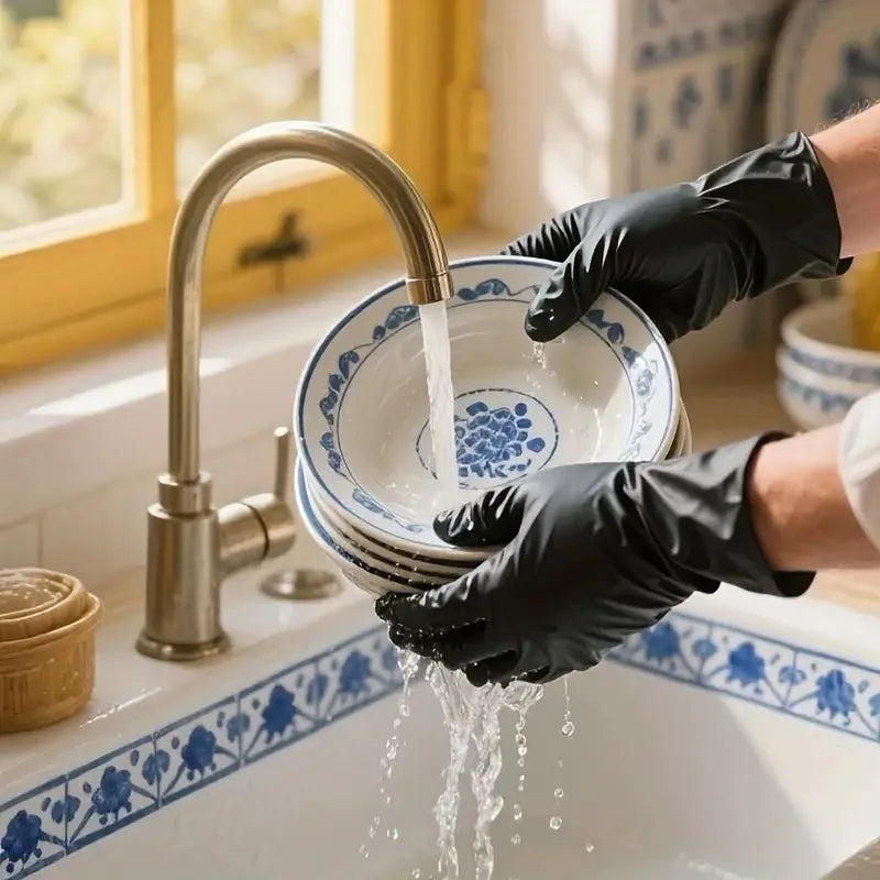 Nitrile Gloves Disposable Black 100PCS,Heavy Duty Work Gloves for Kitchen,Cleaning,Workshop-A Practical Valentine's DayEssential