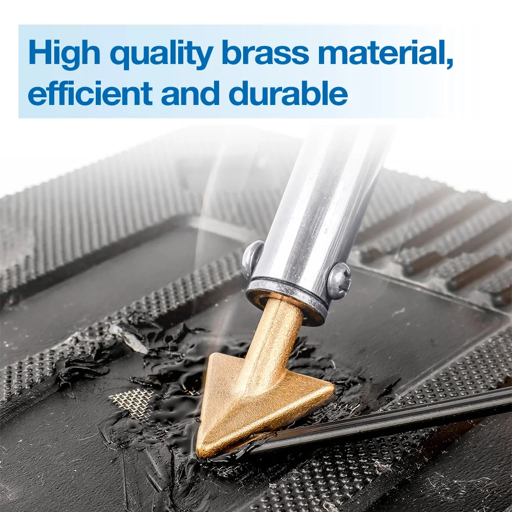 Plastic Welding Kit with 60 Rods and 2 Triangular Replacement Tips Surface Repair Tools for Welding and Repairing Plastic (PP)