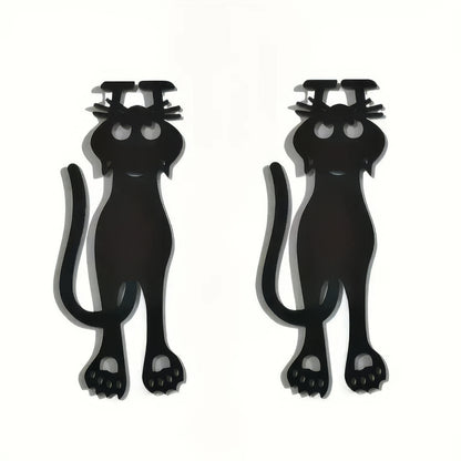 2/4 Black Cat Bookmarks, Lightweight and Easy To Carry, Efficient for Marking Book Pages, Suitable for Students and Book Fans