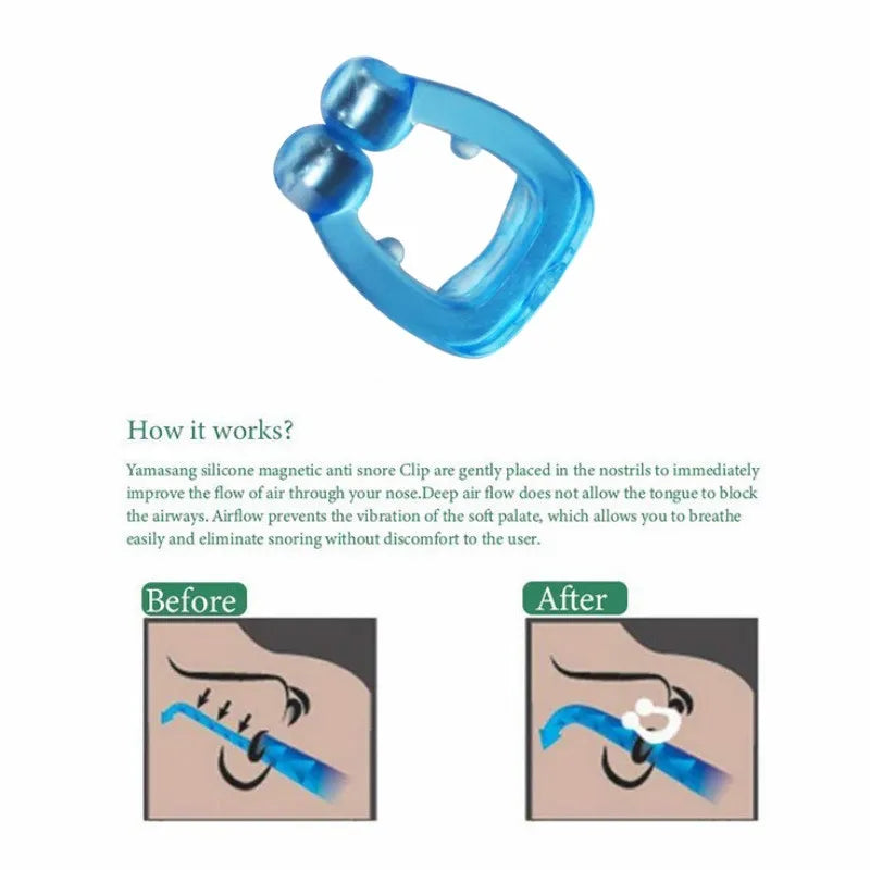 Anti Snoring Device Stop Snore Nose Clip Device Magnetic Anti Snoring Nasal Dilator Easy Breathe Improve Sleeping for Men/Women