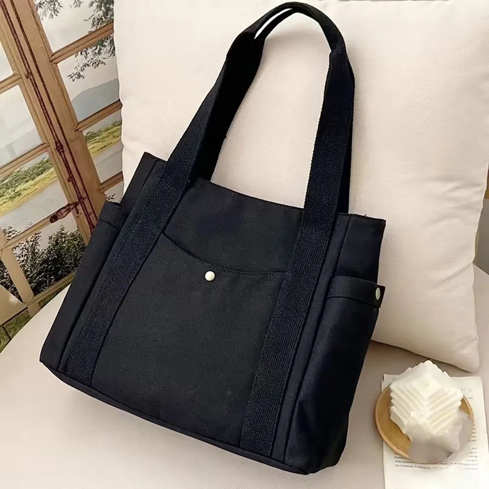 Large-Capacity College Sail-Style Zippered Tote Bag - Durable And Spacious Work Bag, Suitable For Students And Professionals