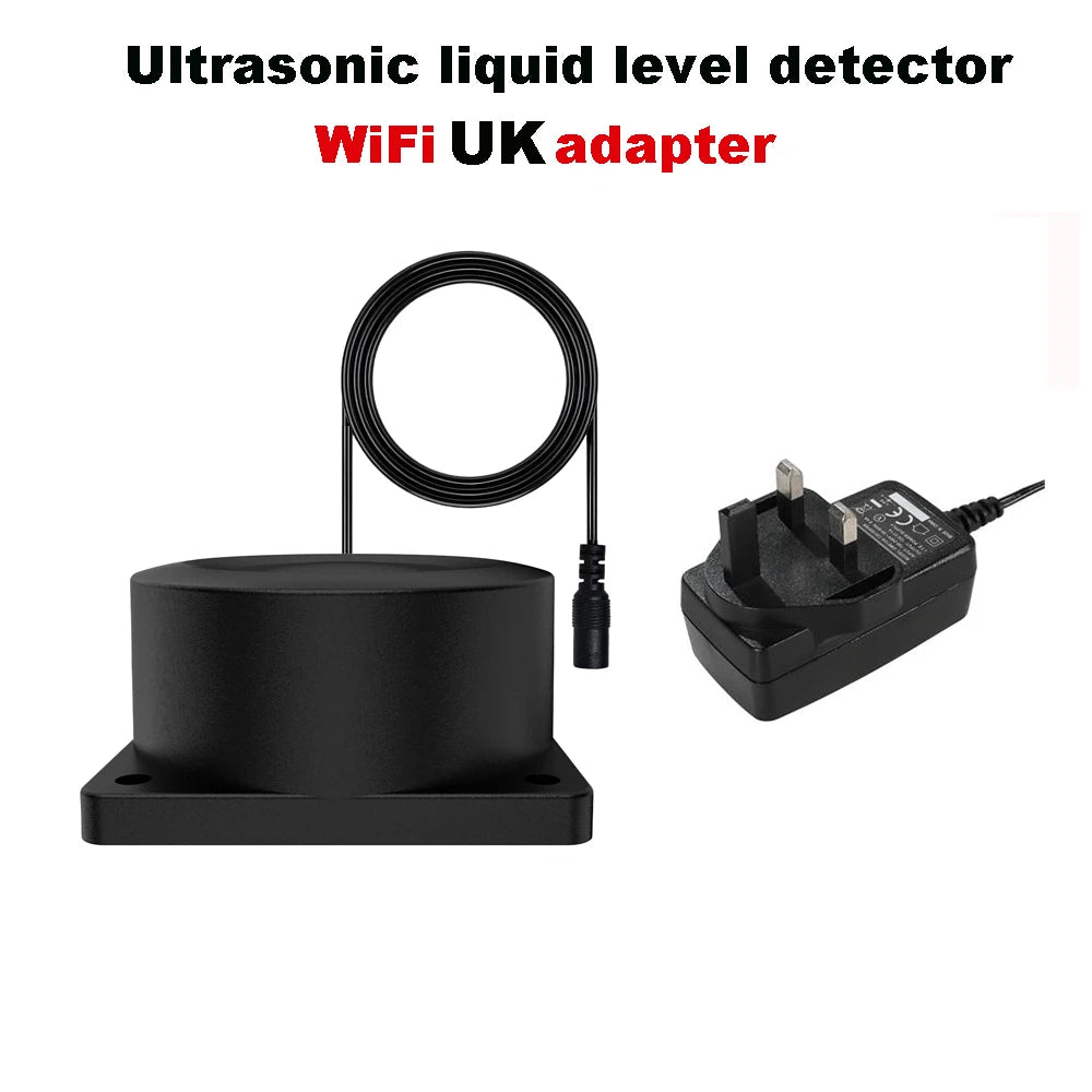 Zigbee or WiFi Liquid Level Sensor Tuya Ultrasonic 433MHz Remote Control Indoor/Outdoor Tank Level Monitor with APP Alarms