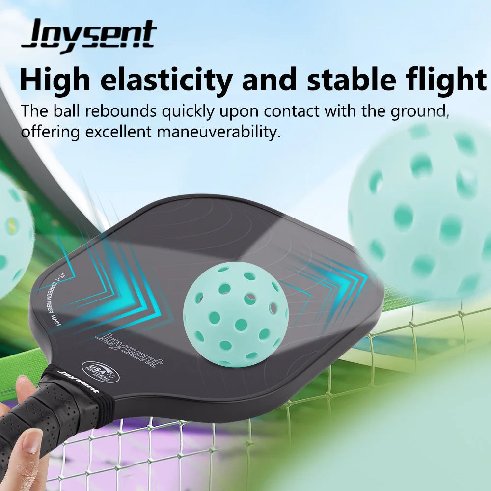 Joysent Durable Outdoor Pickleball Balls 40 Holes 74mm Training Paddle Ball TPE Plastic Competition Practice Light Blue