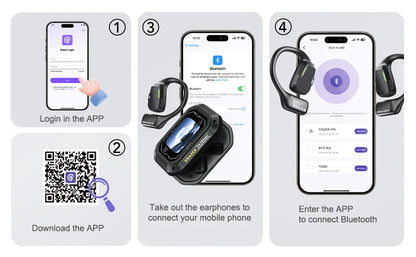 [Słuchawki douszne z tłumaczem AI] Erazer XP6 Słuchawki bezprzewodowe Zestaw słuchawkowy do gier Korektor APP Słuchawki Bluetooth Wodoodporne Mocny dźwięk