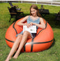 1pc Football Sofa Inflatable Chair Portable Lazy Couch Creative PVC Material Lightweight Compact Travel Beach Trip Park Festival