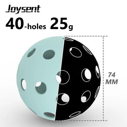 Joysent Durable Outdoor Pickleball Balls 40 Holes 74mm Training Paddle Ball TPE Plastic Competition Practice Light Blue
