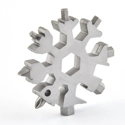 1-piece Set, Silver Snowflake Multifunctional Tool, Portable Wrench Bottle Opener and Other Maintenance Tools, Outdoor Camping