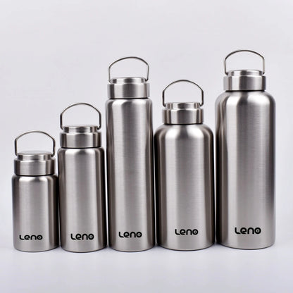 1pc Large Capacity Stainless Steel Sport Water Bottle Single-layer Rugged Water Cup Metal Bottle Drinkware Camping Sports Gym