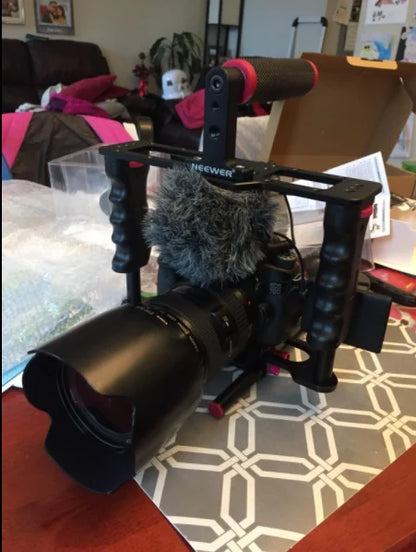 Comica CVM-VM10II Professional Shotgun Microphone with Shock Mount For iPhone,DSLR Camera,Android Smartphones Camera Microphone